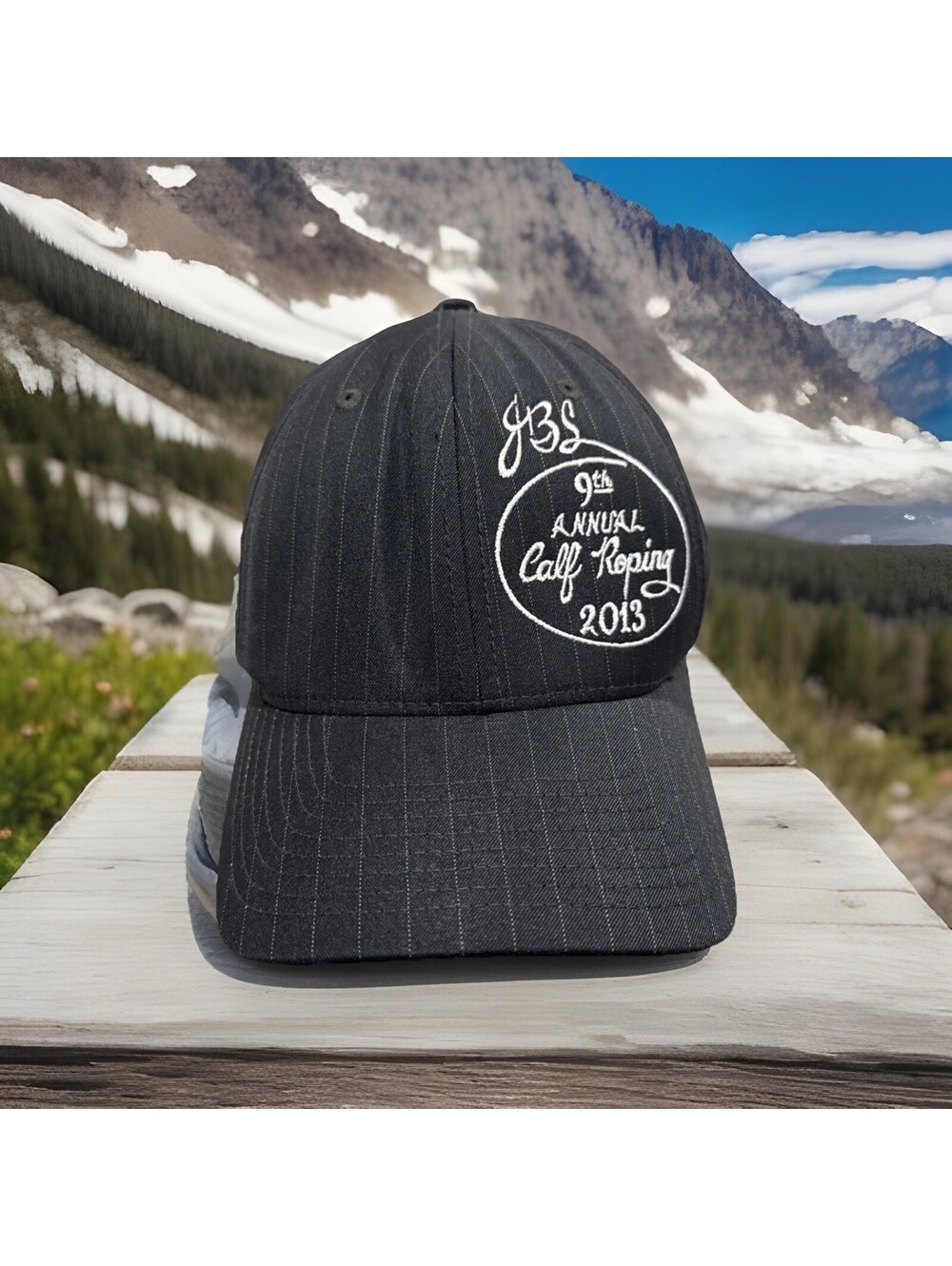 Calf Roping Steer Wrestling 2013 JBS 9th Annual Baseball Cap Flexfit Sz L/XL
